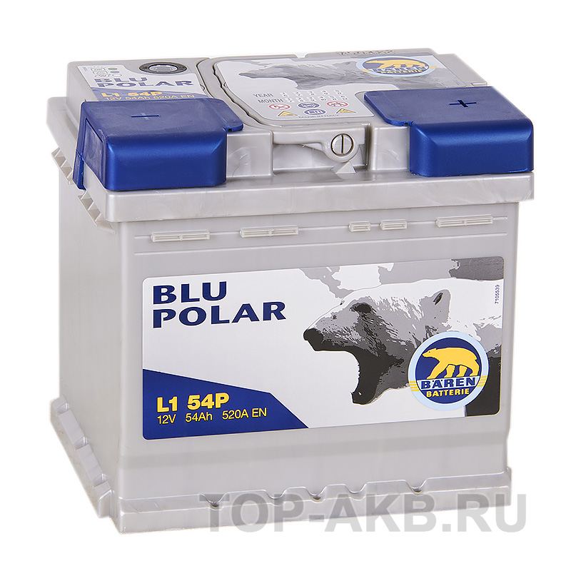 Автомобильный аккумулятор Baren Polar Blu 54R 520A 207x175x190 (L154P)
