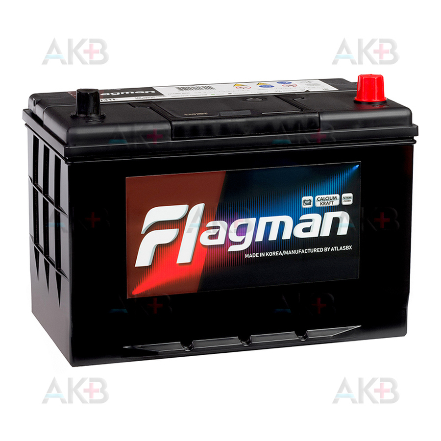 Автомобильный аккумулятор Flagman 115D31L 100R 850A 302x172x220
