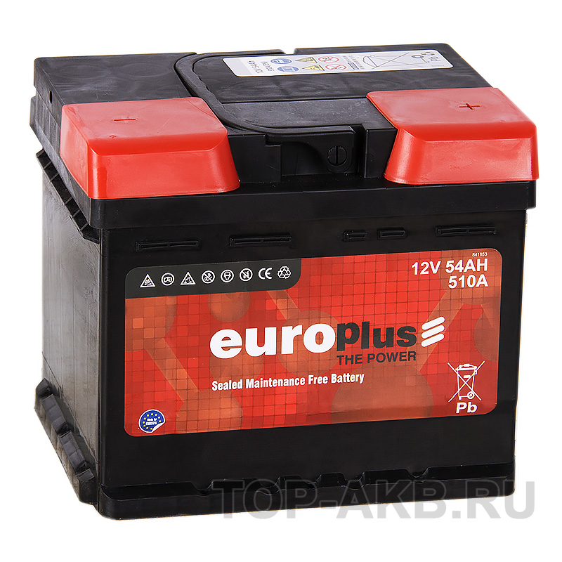 Автомобильный аккумулятор Europlus 54R низкий (510A 207x175x175)