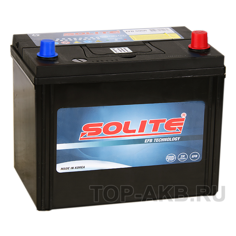 Автомобильный аккумулятор Solite EFB S95 Start-Stop (80R 790A 260x173x225)