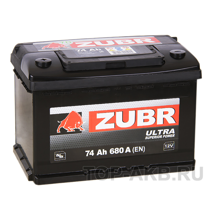 Автомобильный аккумулятор ZUBR Ultra 74L 710A (278x175x175) низкий