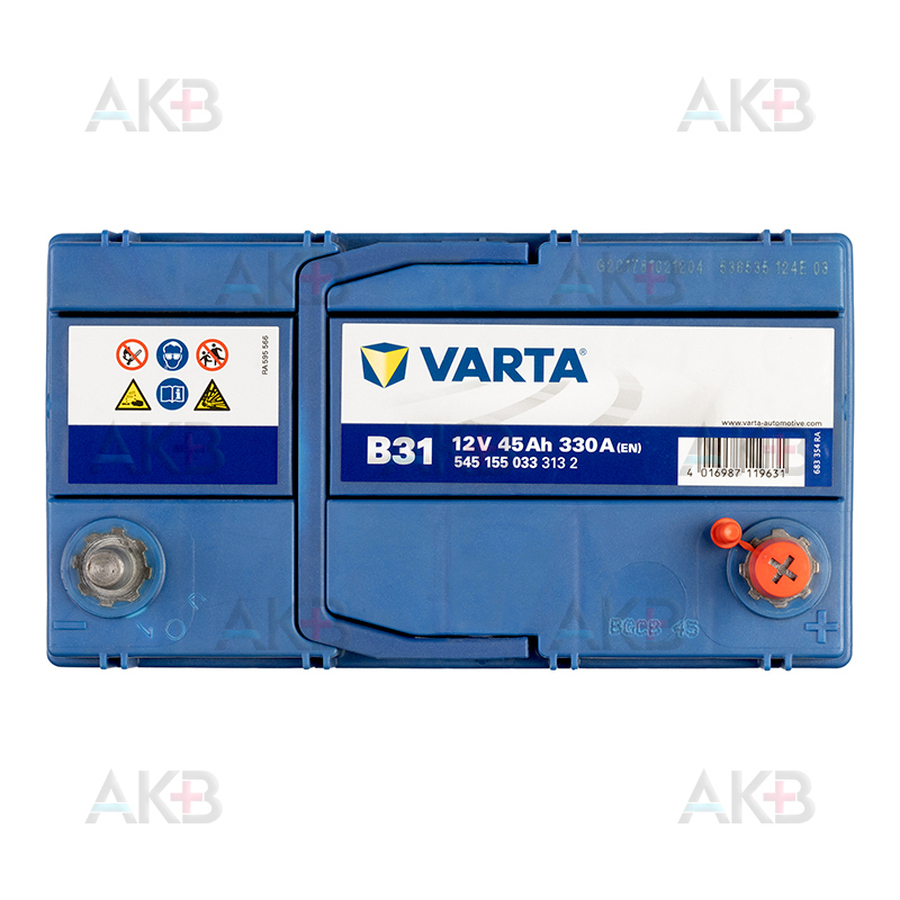 Автомобильный аккумулятор Varta Blue Dynamic B31 45R 330A 238x129x227 уз. кл.