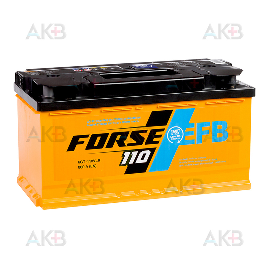 Автомобильный аккумулятор Forse EFB 110R 880A (353x175x190) Start-Stop