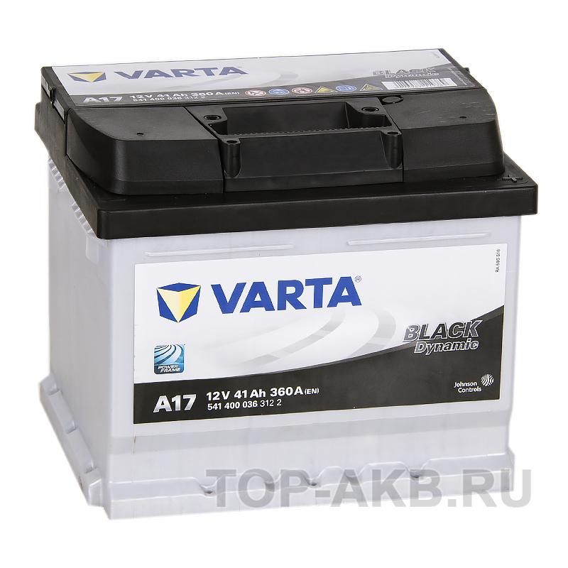 Автомобильный аккумулятор Varta Black Dynamic A17 41R 360A 207x175x175