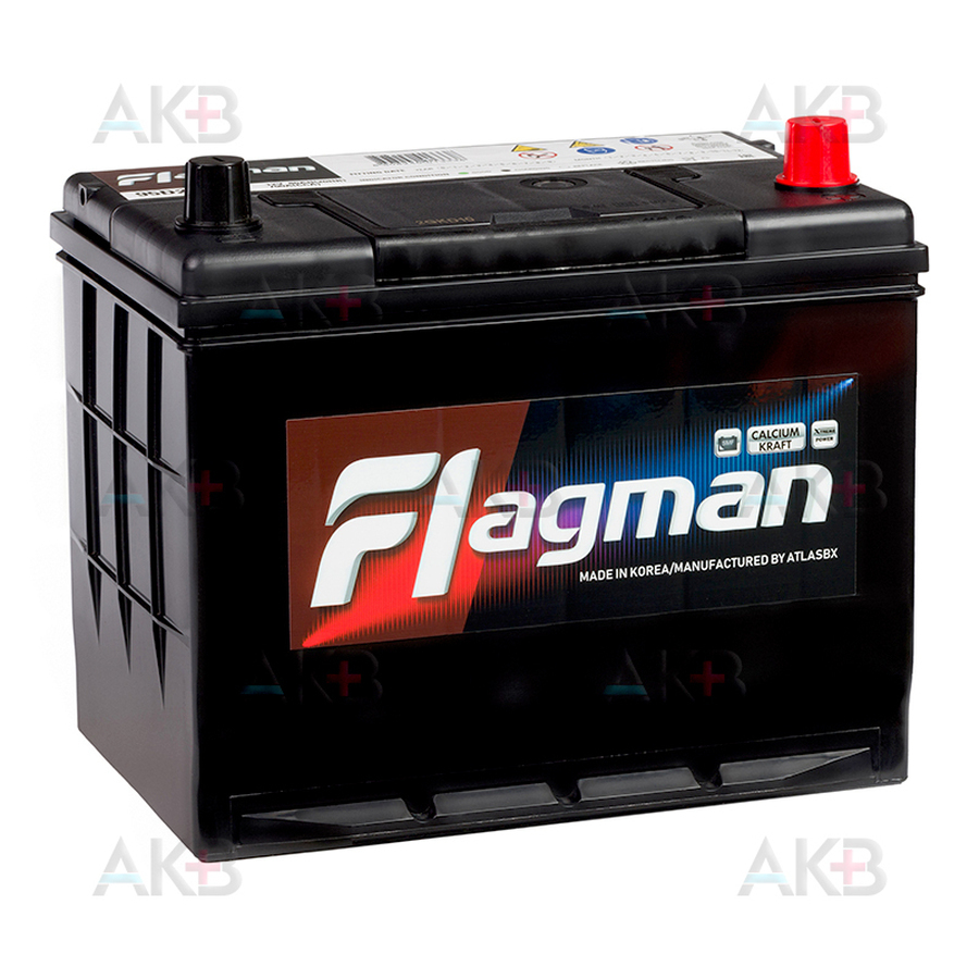Автомобильный аккумулятор Flagman 95D26L 80R 700A 260x172x220