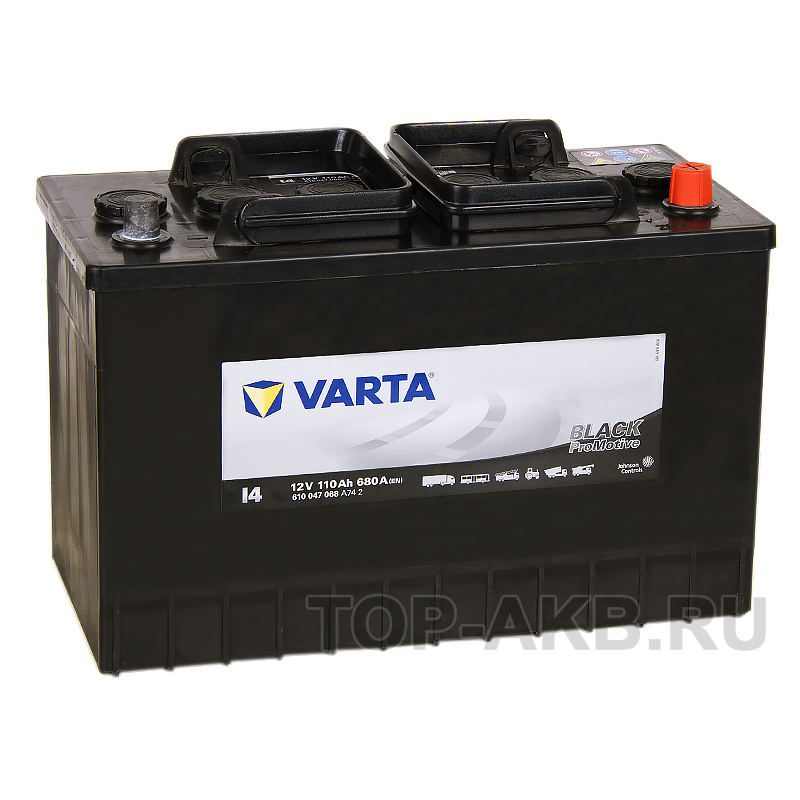 Автомобильный аккумулятор Varta Black Dynamic I4 110R 680A 347x173x234