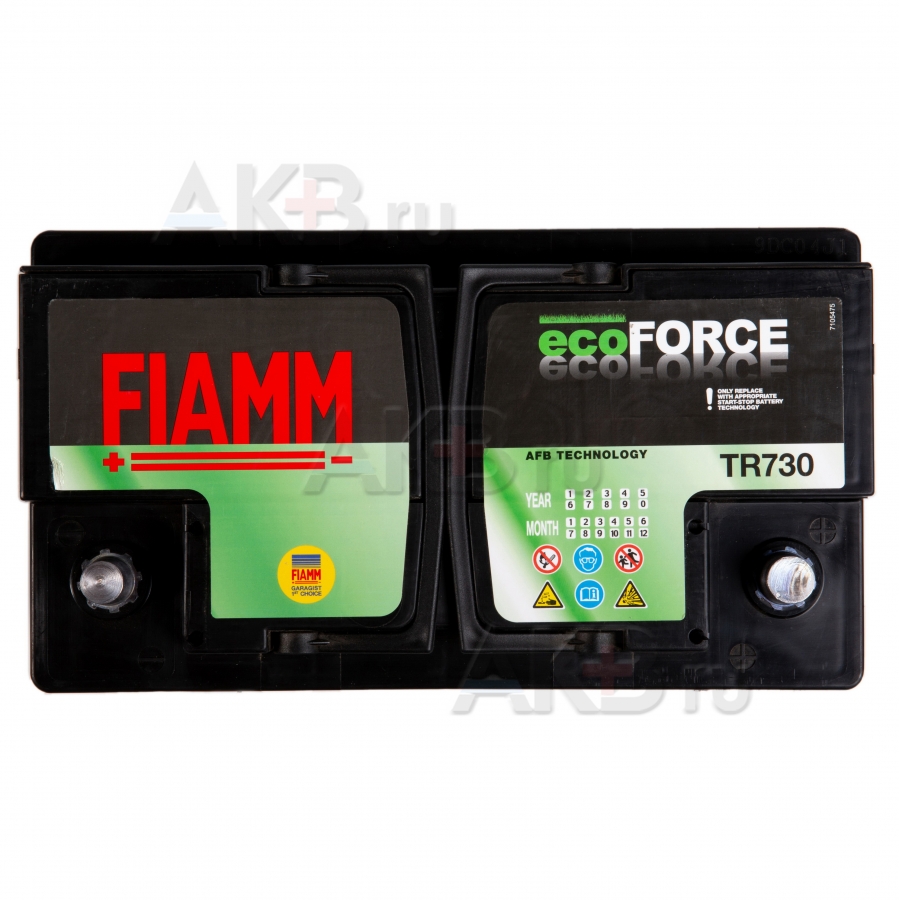 Автомобильный аккумулятор Fiamm Ecoforce AFB 75R низкий 730A (315x175x175) EFB Start-Stop TR730