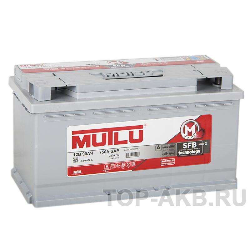 Автомобильный аккумулятор Mutlu 90R 720A 353x175x190