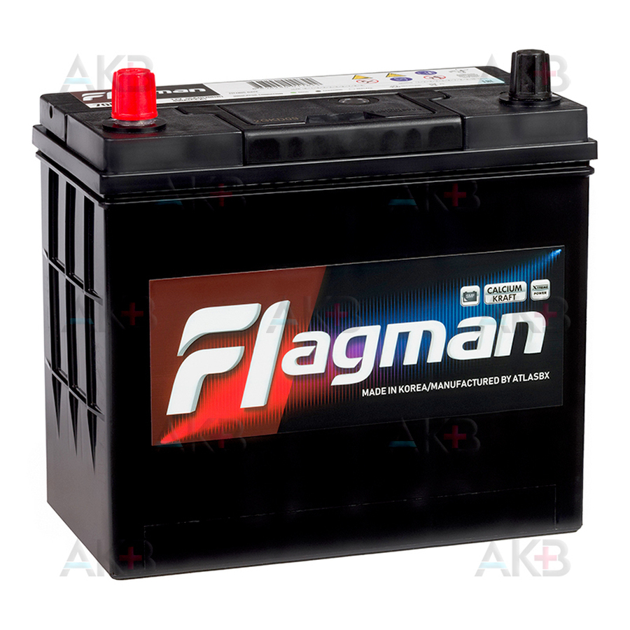 Автомобильный аккумулятор Flagman 70B24R 55L 500A 232x127x220