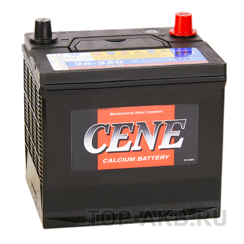 Автомобильный аккумулятор Cene 26-550 (58L 550A 206x172x205)