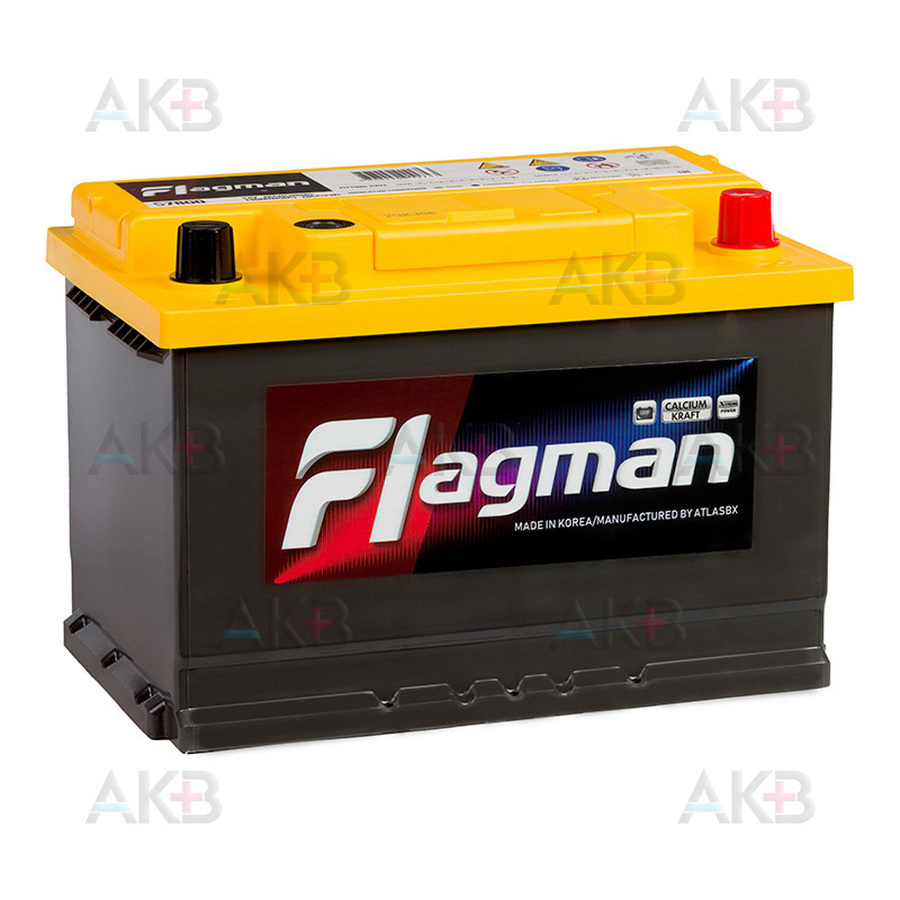 Автомобильный аккумулятор Flagman 78R L3 780A (278x175x190) 57800
