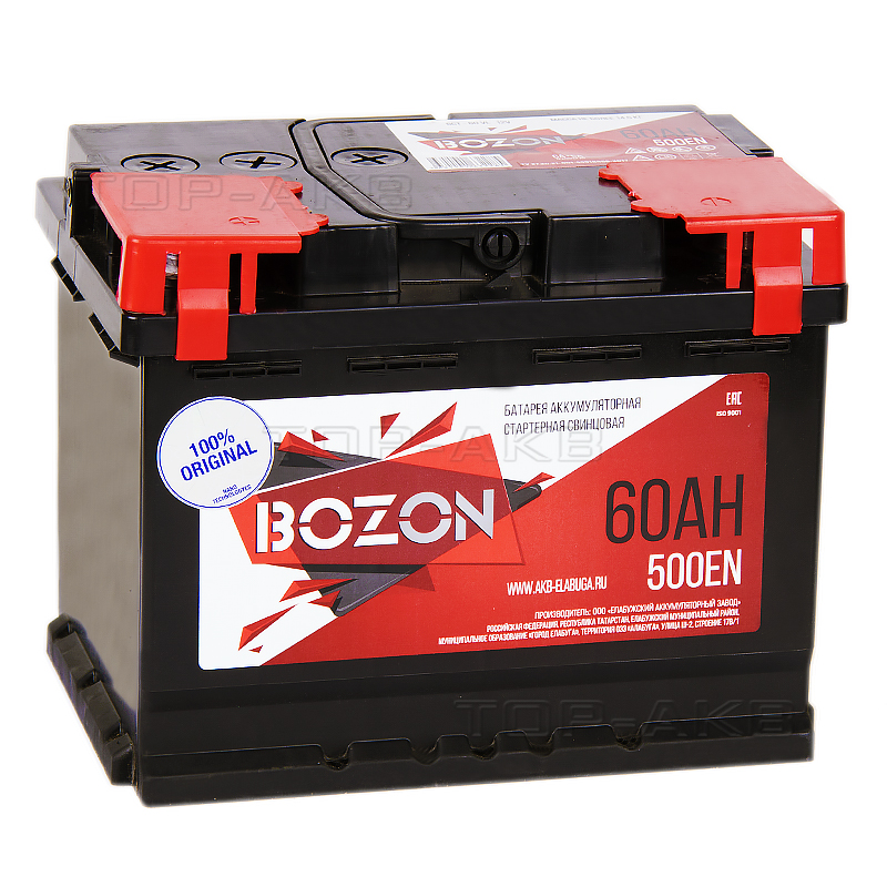 Автомобильный аккумулятор Bozon 60L 500A 242x175x190