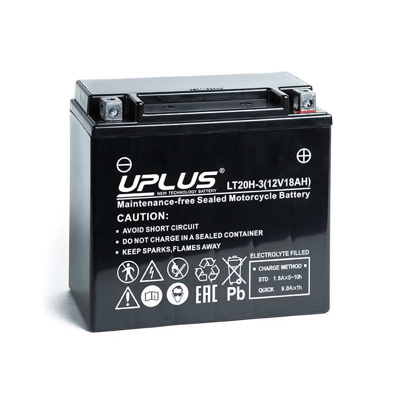 Мото аккумулятор Uplus LT20H-3 12V 18Ah 310А обр. пол. (175x87x155) Super Start AGM