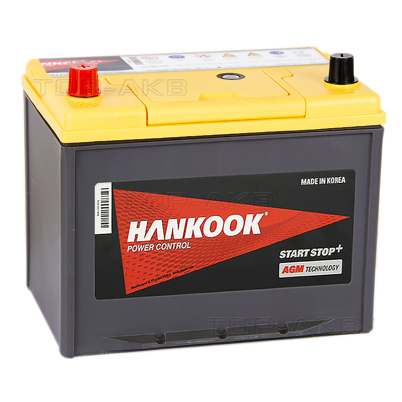 Автомобильный аккумулятор Hankook AGM 65D26R (75L 750A 260х173х225) Start Stop Plus