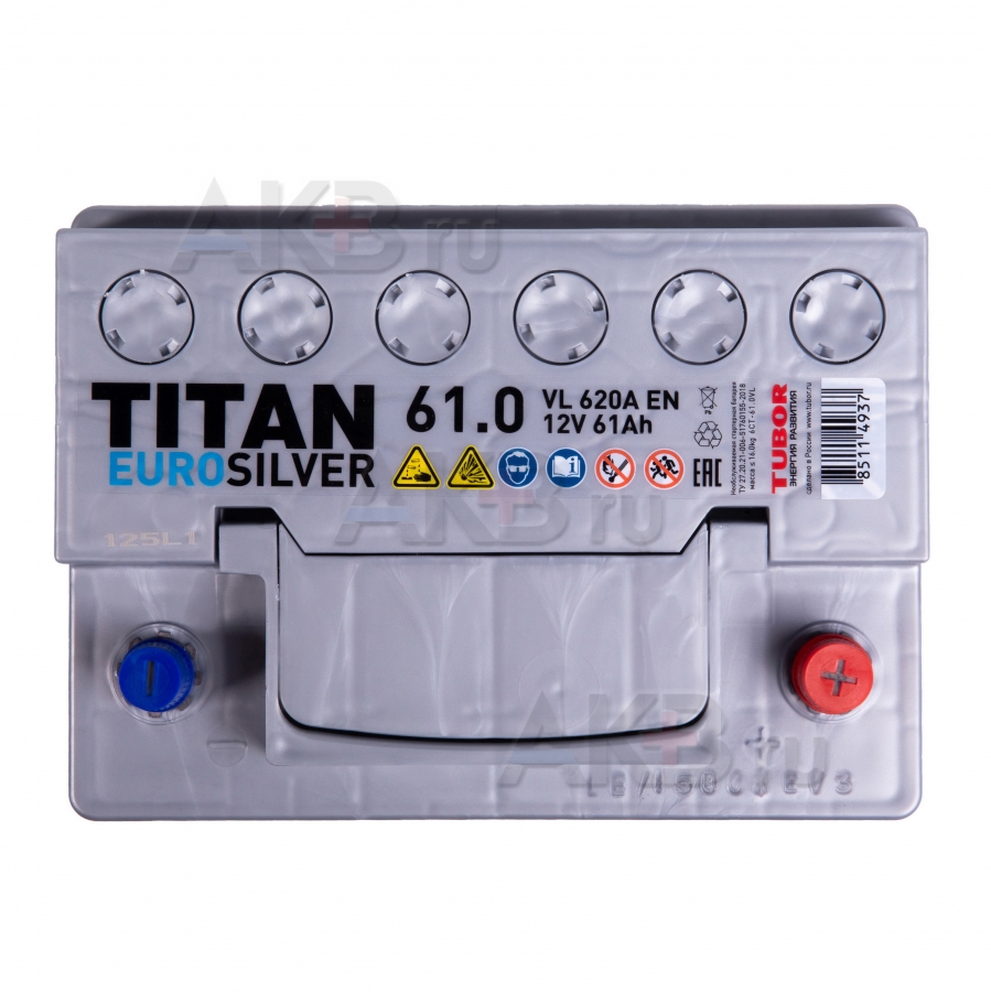 Автомобильный аккумулятор Titan Euro Silver 61R 600A 242x175x190