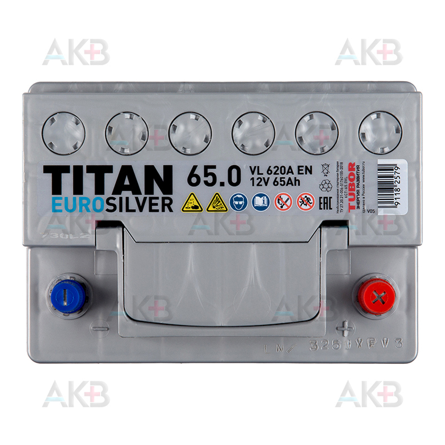 Автомобильный аккумулятор Titan Euro Silver 65R 620A 242x175x190