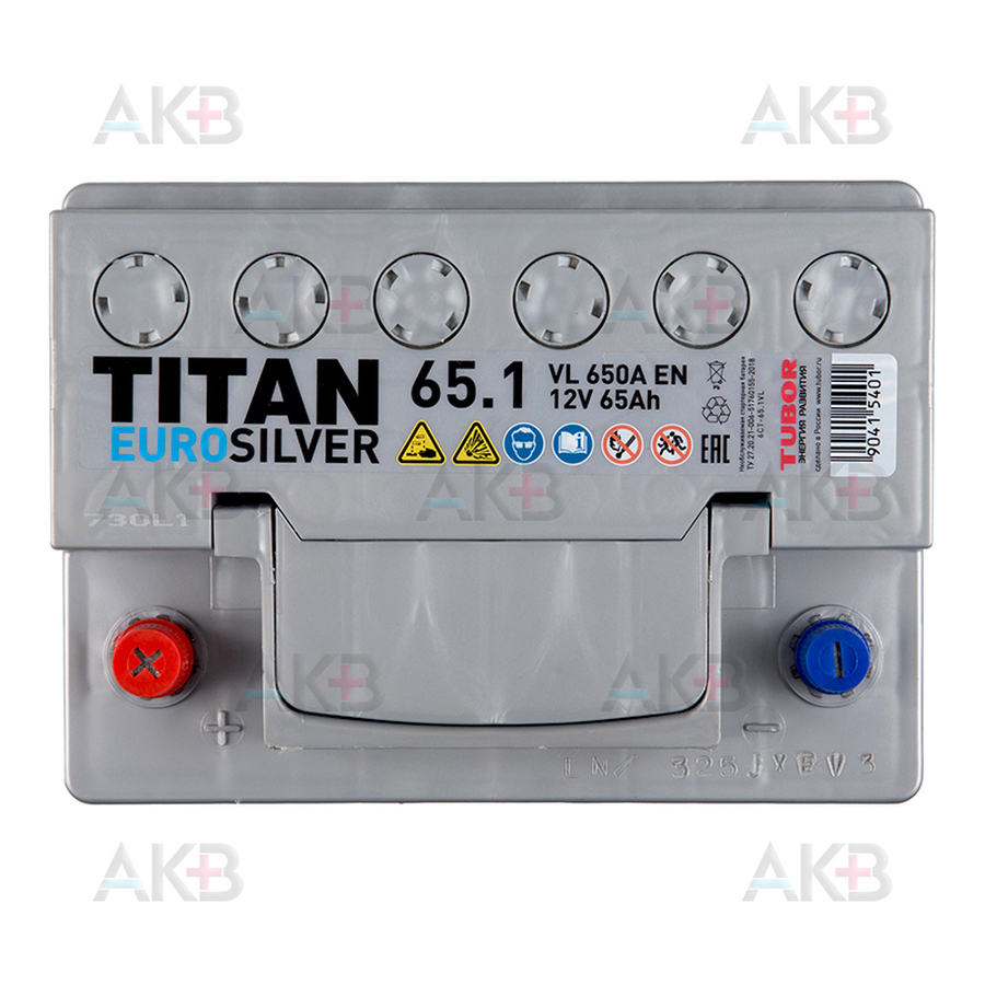 Автомобильный аккумулятор Titan Euro Silver 65L 620A 242x175x190