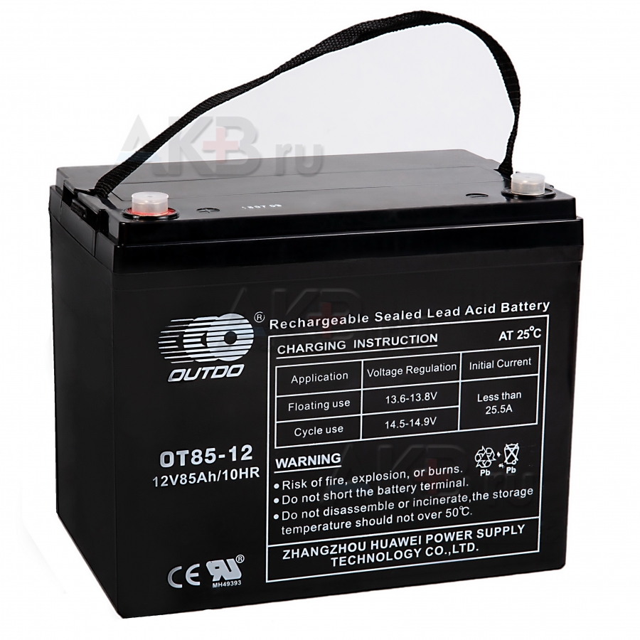 Аккумуляторная батарея OUTDO VRLA 12V 85 Ah (OT85-12) 260x170x205