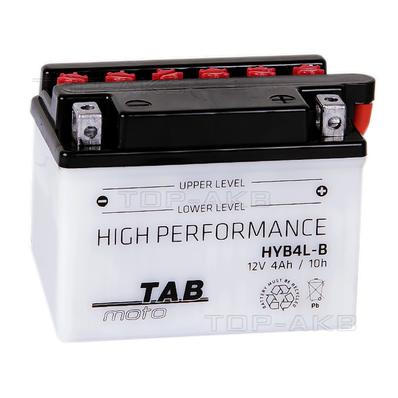 Мото аккумулятор TAB Moto High performance HYB4L-B 12V 4Ah 60A (120х70х92) обр. пол. сухоз.