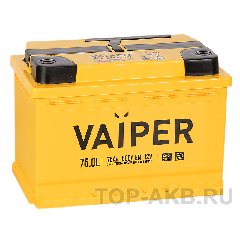 Автомобильный аккумулятор Vaiper 75R 580A 275x175x190