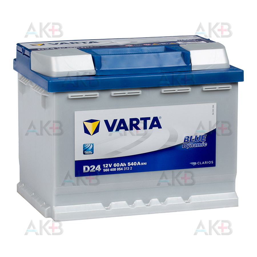 Автомобильный аккумулятор Varta Blue Dynamic D24 60R 540A 242x175x190 (560408054)