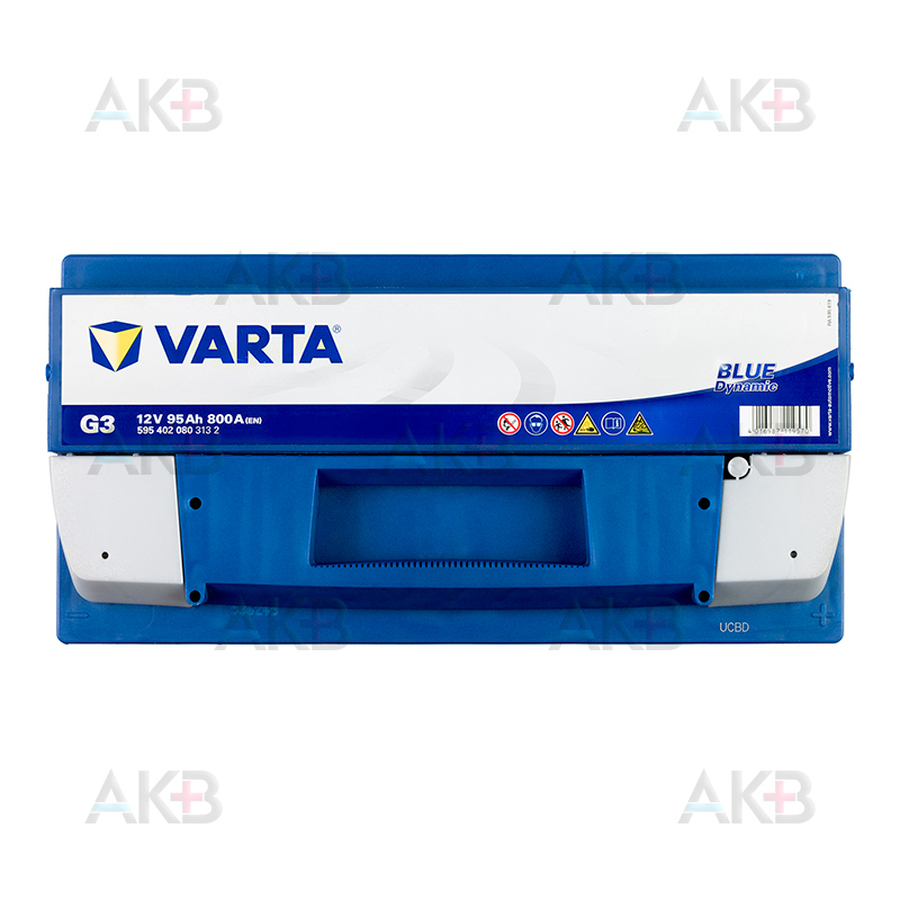 Автомобильный аккумулятор Varta Blue Dynamic G3 95R 800A 353x175x190