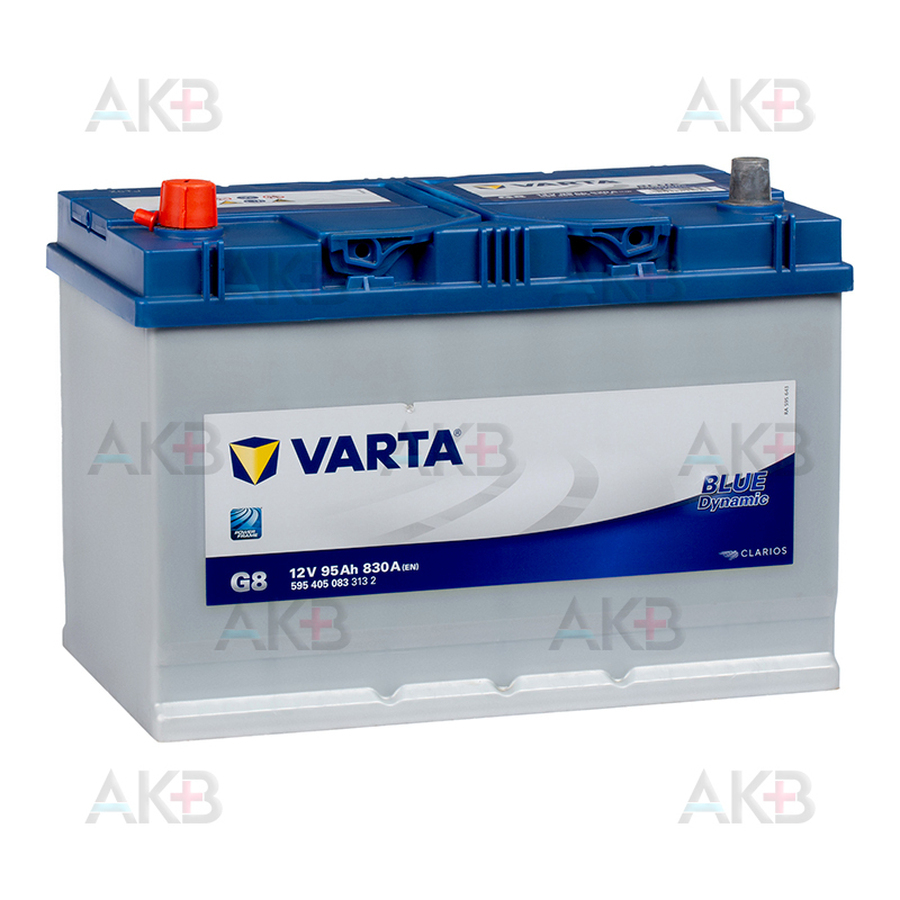 Автомобильный аккумулятор Varta Blue Dynamic G8 95L 830A 306x173x225