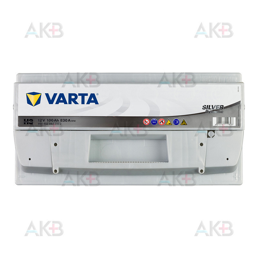 Купить Автомобильный аккумулятор Varta Silver Dynamic H3 100R 830A  353x175x190 с доставкой по Москве