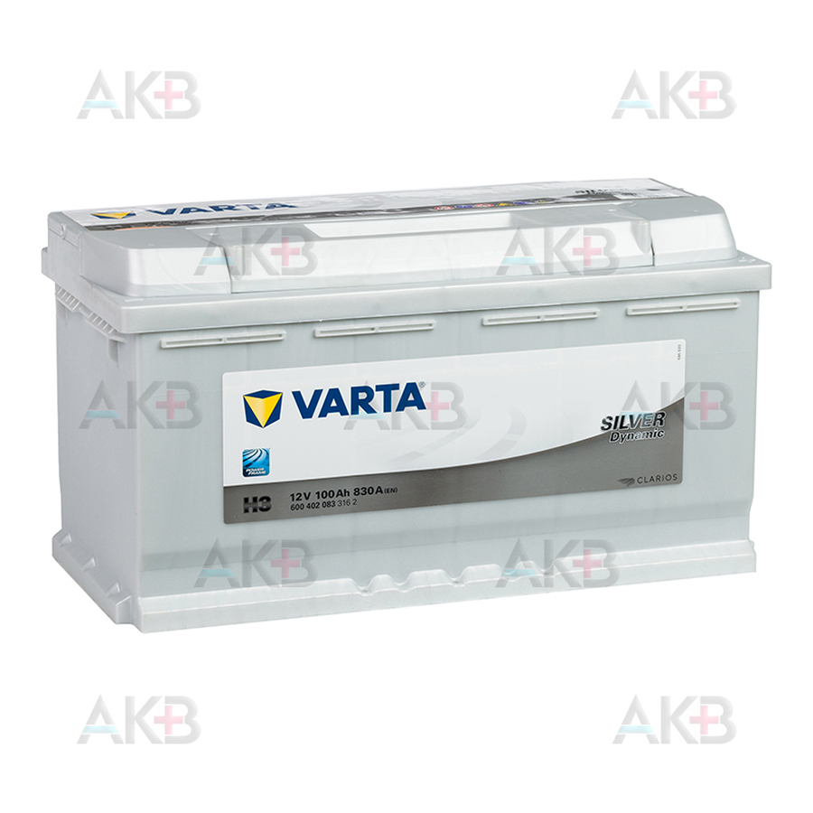 Akb Varta Silver Dynamic 100a/h H3 (-/+) 12v 830a 353x175x190