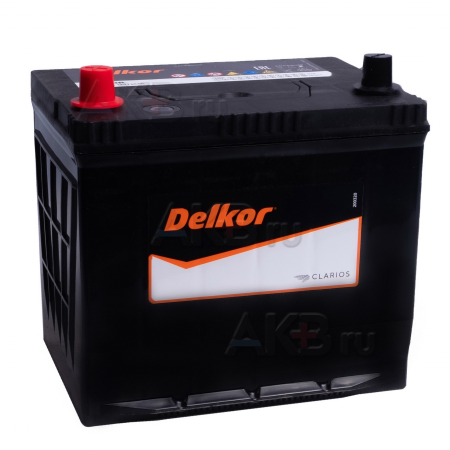 Автомобильный аккумулятор Delkor 75D23R (65L 570A 232x173x225)