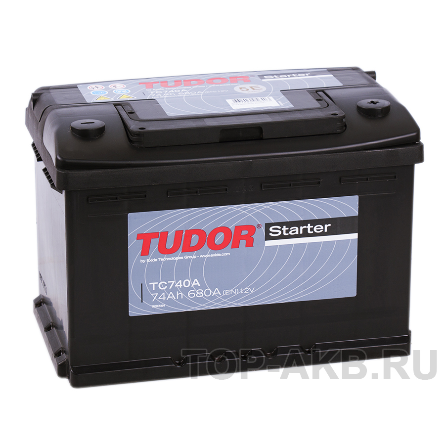 Автомобильный аккумулятор Tudor Starter 74R (680A 278x175x190) TC740
