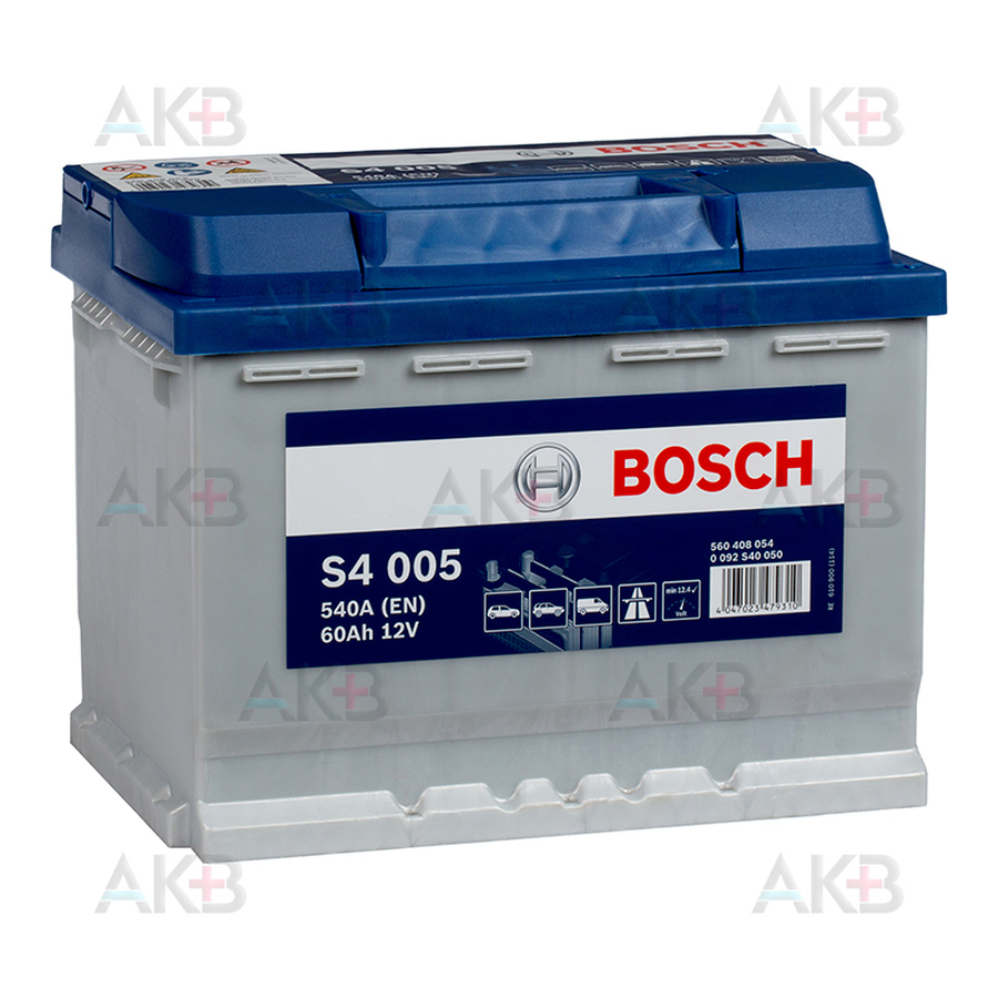 Автомобильный аккумулятор Bosch S4 005 60R 540A 242x175x190