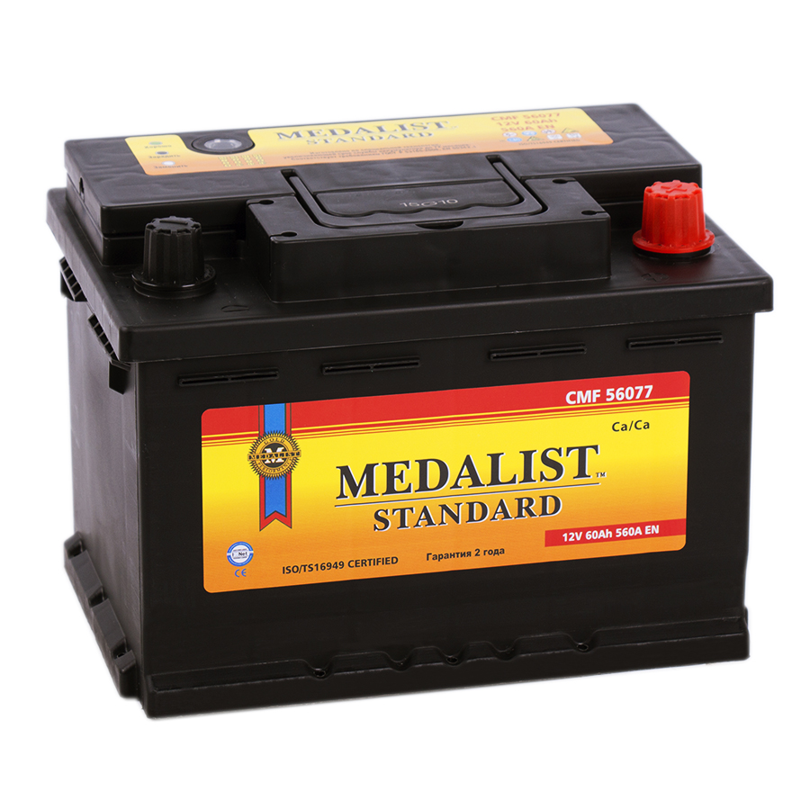 Автомобильный аккумулятор Medalist Standard 56077 (60R 560A 242x175x175)