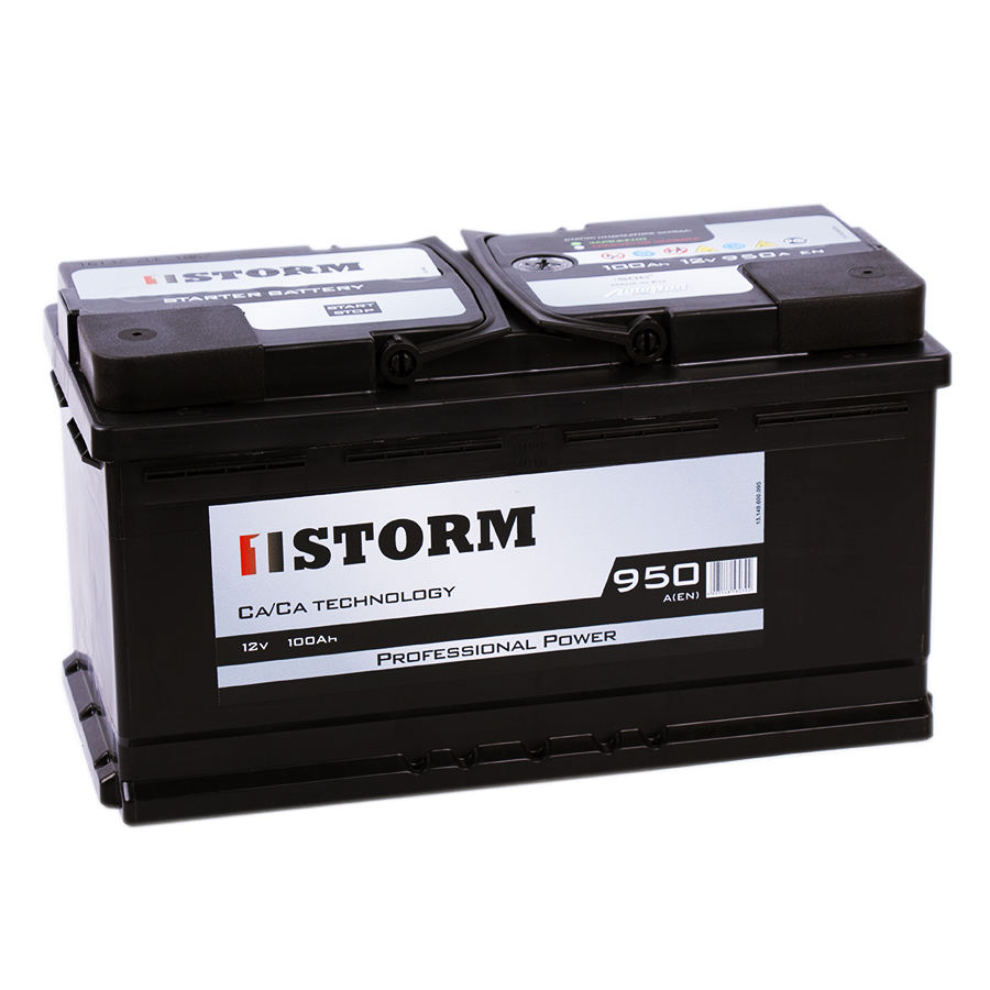 Автомобильный аккумулятор Storm Professional Power 100R 950A 353x175x190