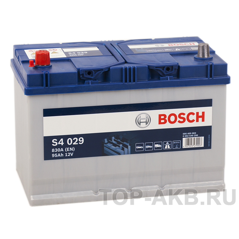 Автомобильный аккумулятор Bosch S4 029 95L 830A 306x173x225