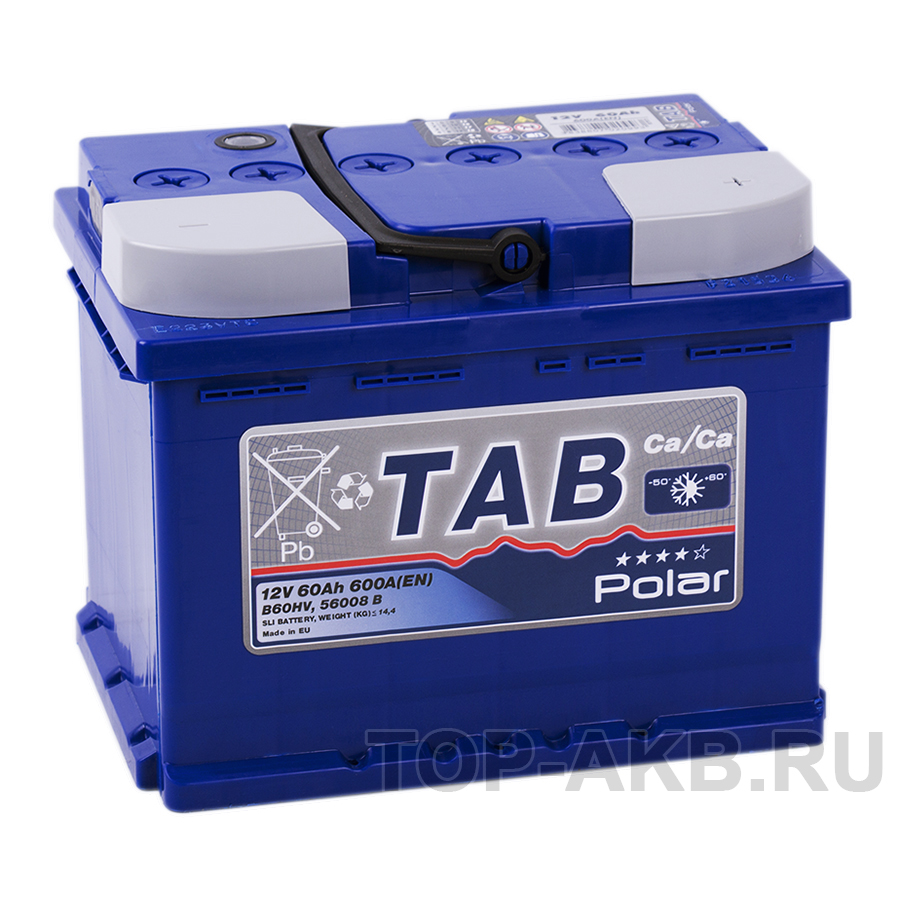Автомобильный аккумулятор Tab Polar 60R (600A 242x175x190) 121060 56008