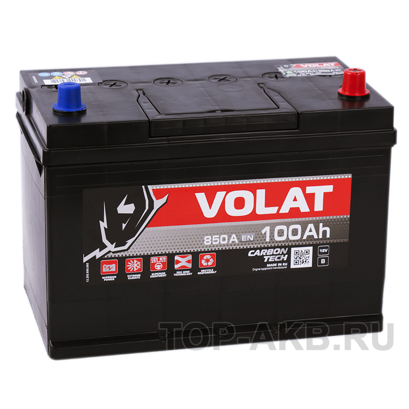Автомобильный аккумулятор Volat Asia 100R (850A 306x173x225)