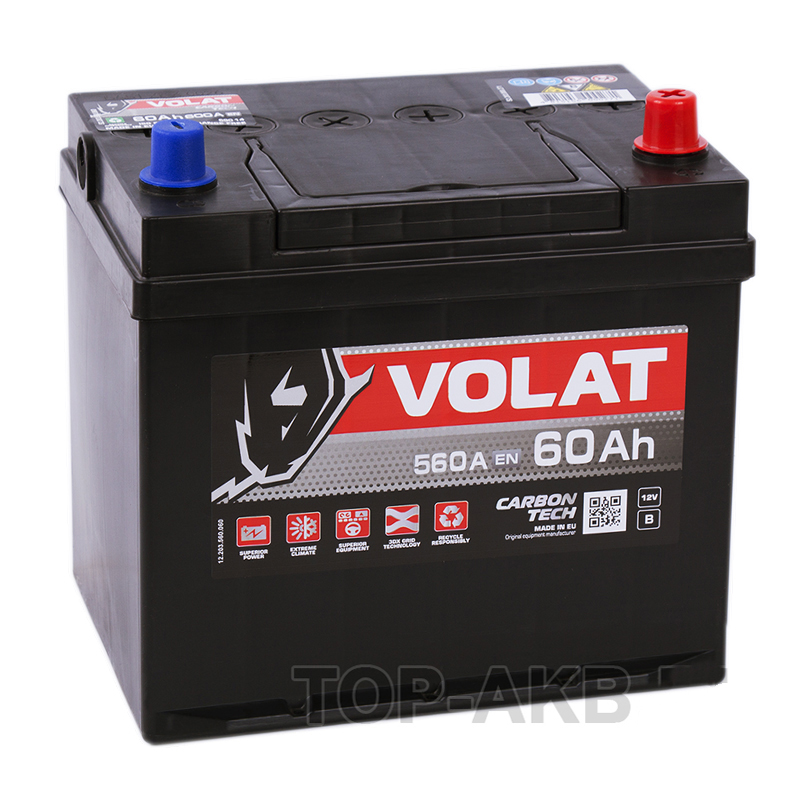 Автомобильный аккумулятор Volat Asia 60R (560A 230x173x225)