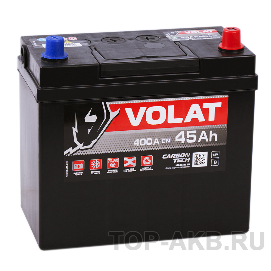 Автомобильный аккумулятор Volat Asia 45R (400A 238x128x227)