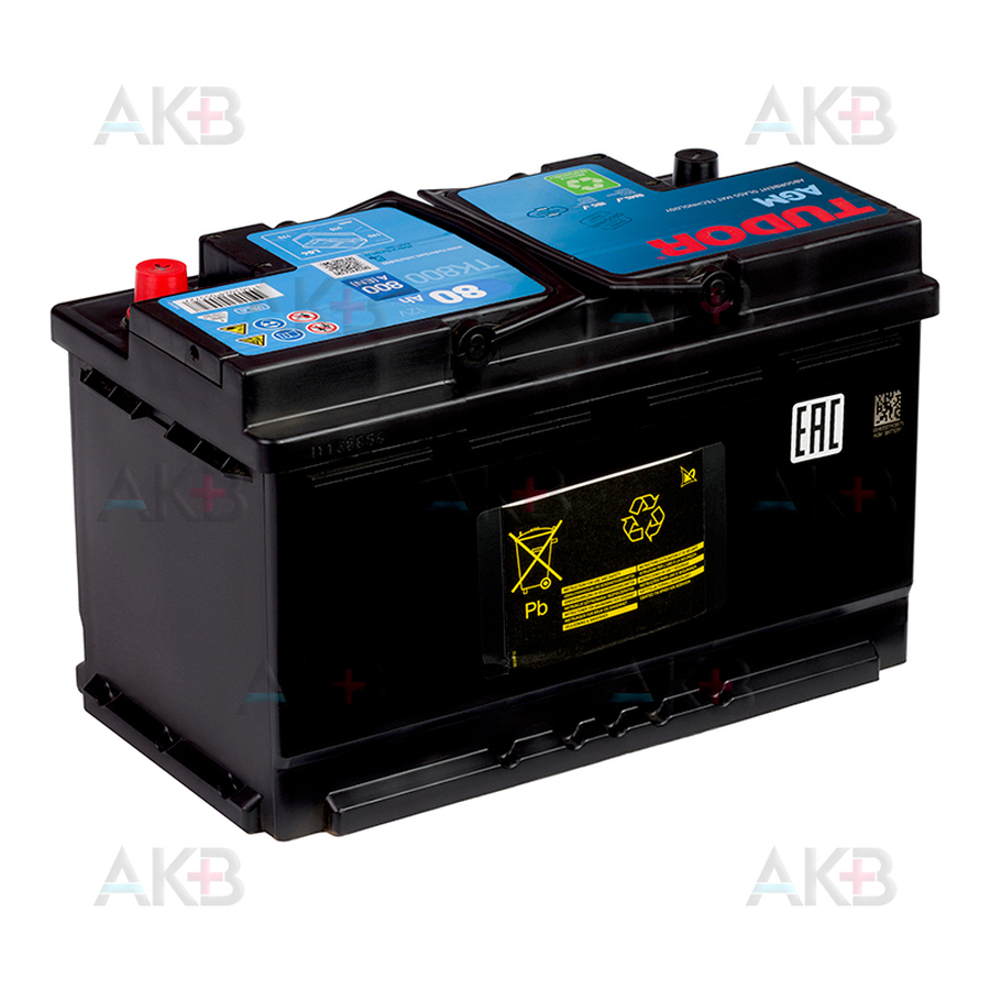 Batteria Start/Stop AGM Tudor TK800 – 80 Ah – 800 A 