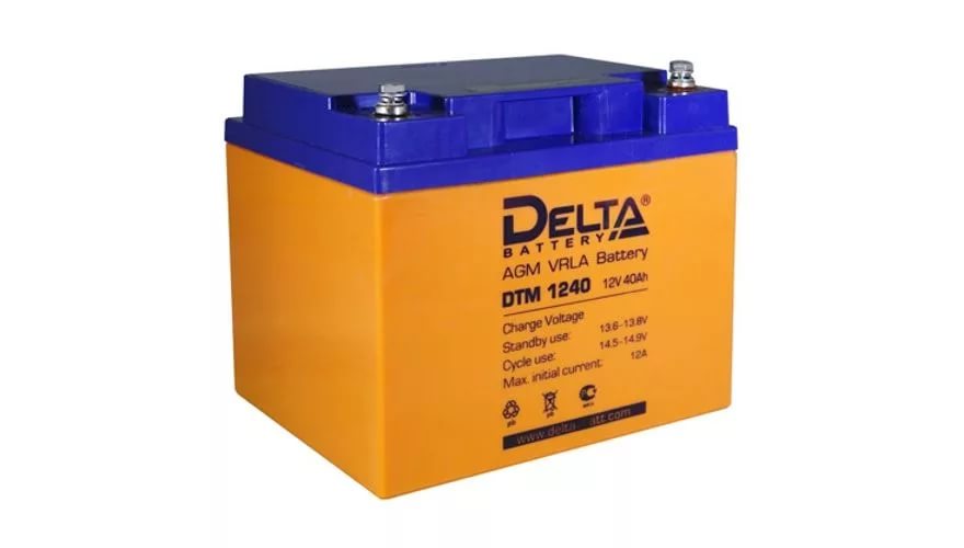 Аккумуляторная батарея Delta DTM 1240, 12V 40Ah (196x130x155)