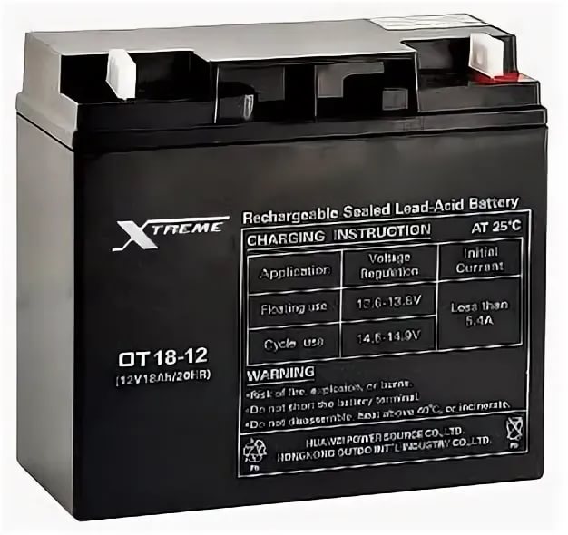 Аккумуляторная батарея Xtreme VRLA 12V 18 Ah (OT18-12) 181x77x167