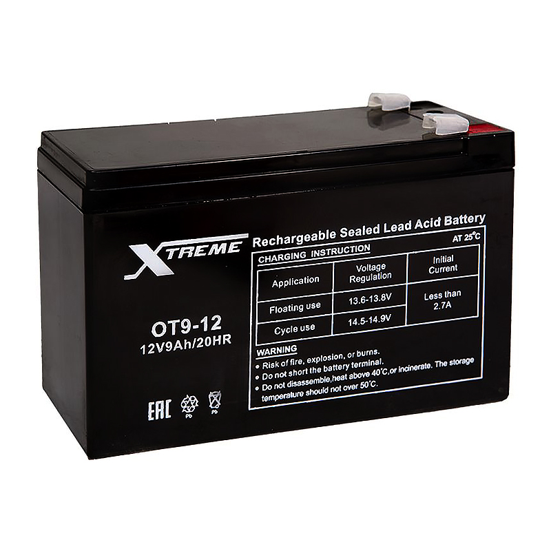 Аккумуляторная батарея Xtreme VRLA 12V 9 Ah (OT9-12) 151x65x94
