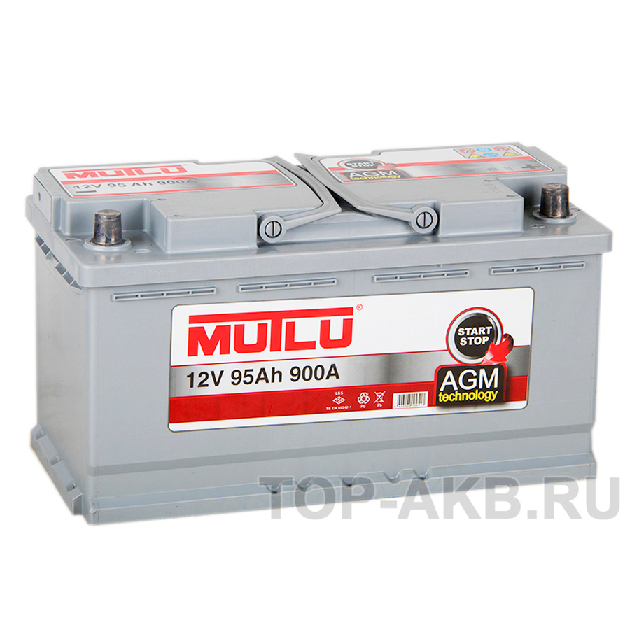Автомобильный аккумулятор Mutlu AGM Start-Stop 95R 900A 353x175x190 гелевый