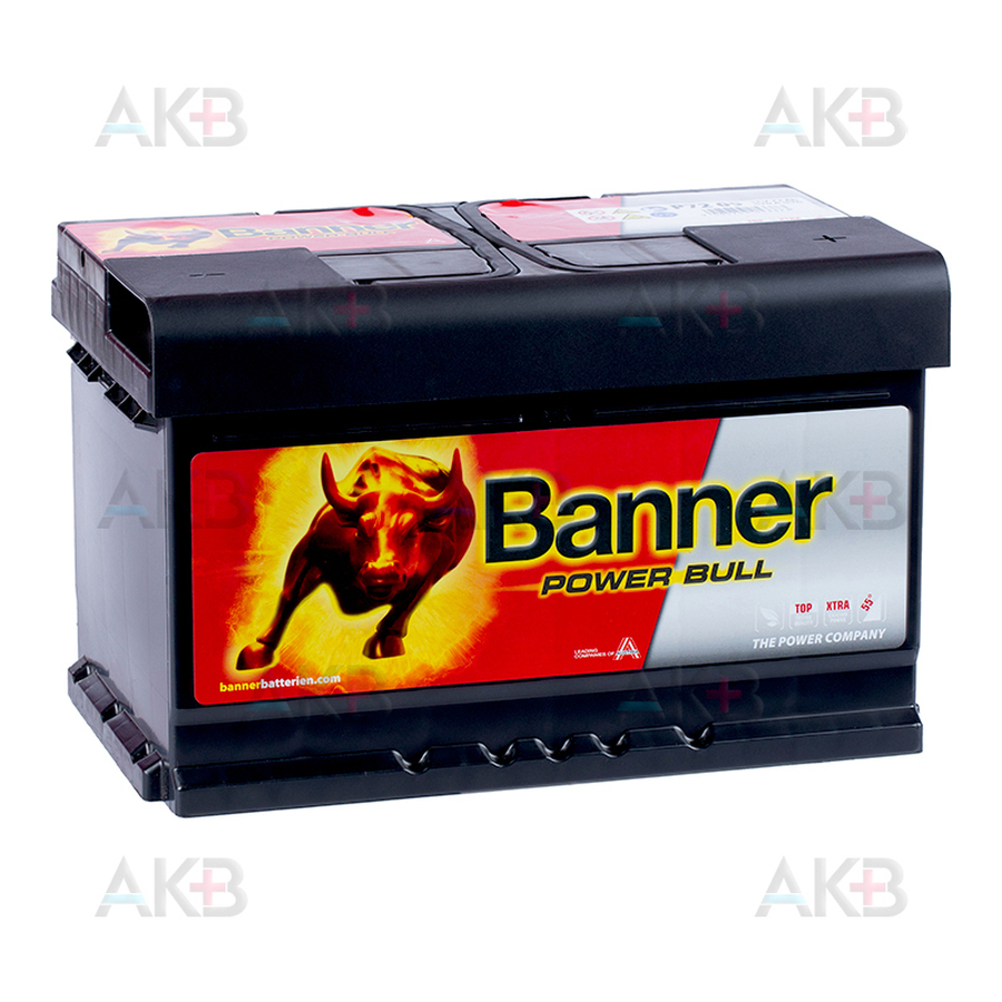 Автомобильный аккумулятор BANNER Power Bull (72 09) 72R 670A 278x175x175