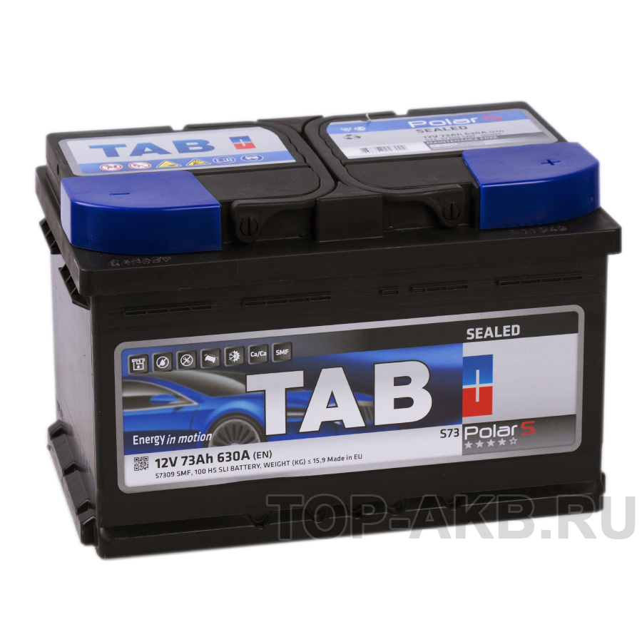 Автомобильный аккумулятор Tab Polar S 73R низкий (630A 278x175x175) 246073 57309