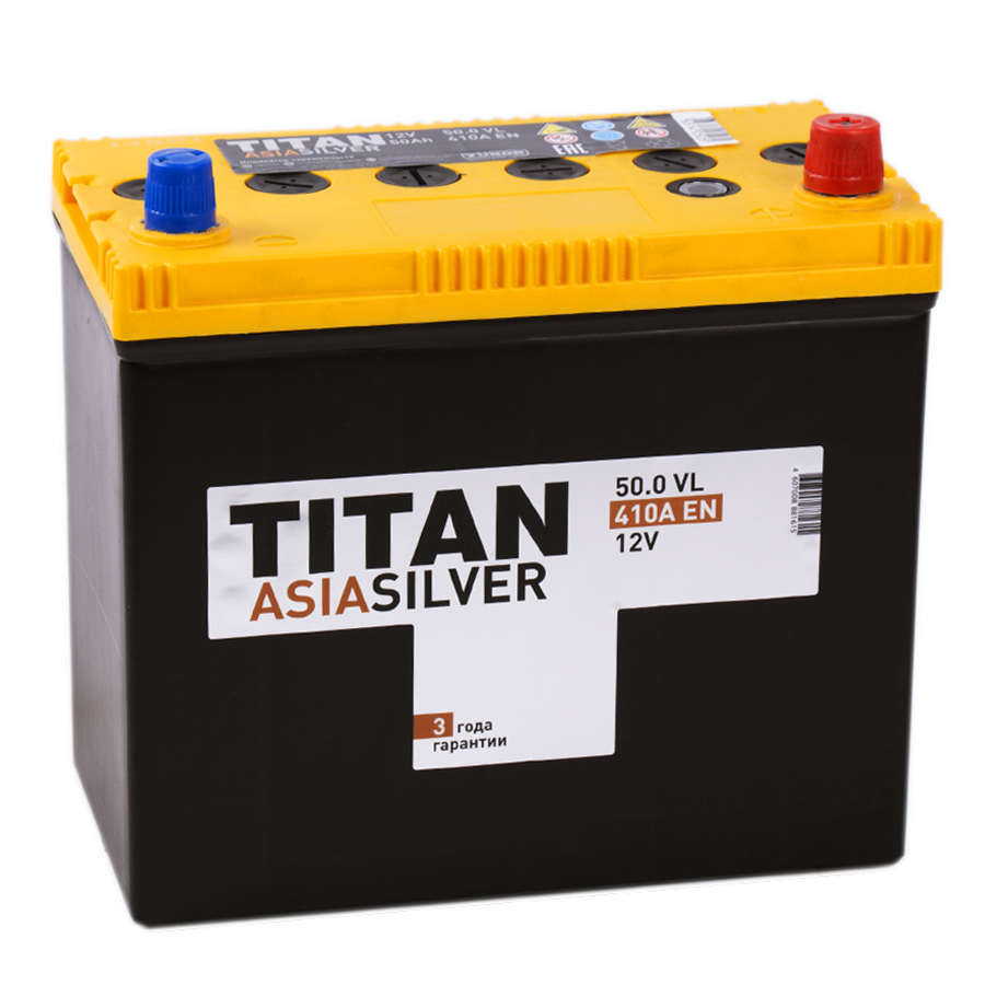 Автомобильный аккумулятор Titan Asia Silver 50R (410А 238x129x225)