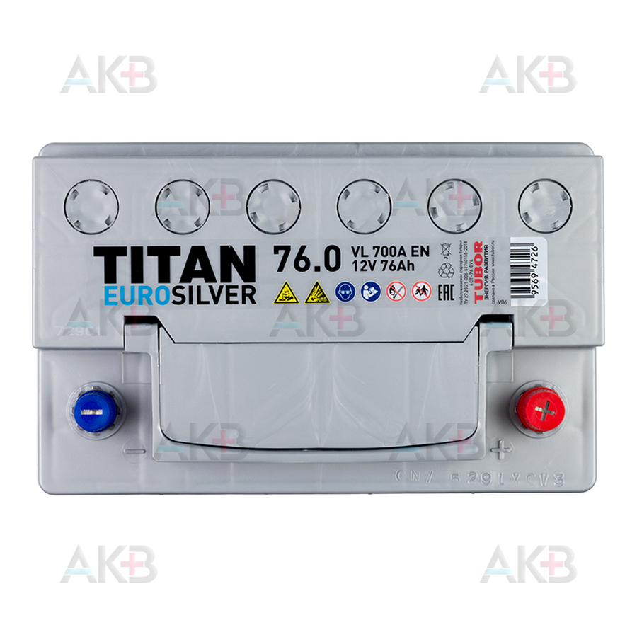 Автомобильный аккумулятор Titan Euro Silver 76R 700A 278x175x190