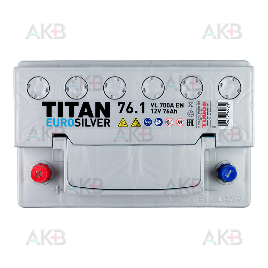 Автомобильный аккумулятор Titan Euro Silver 76L 700A 278x175x190