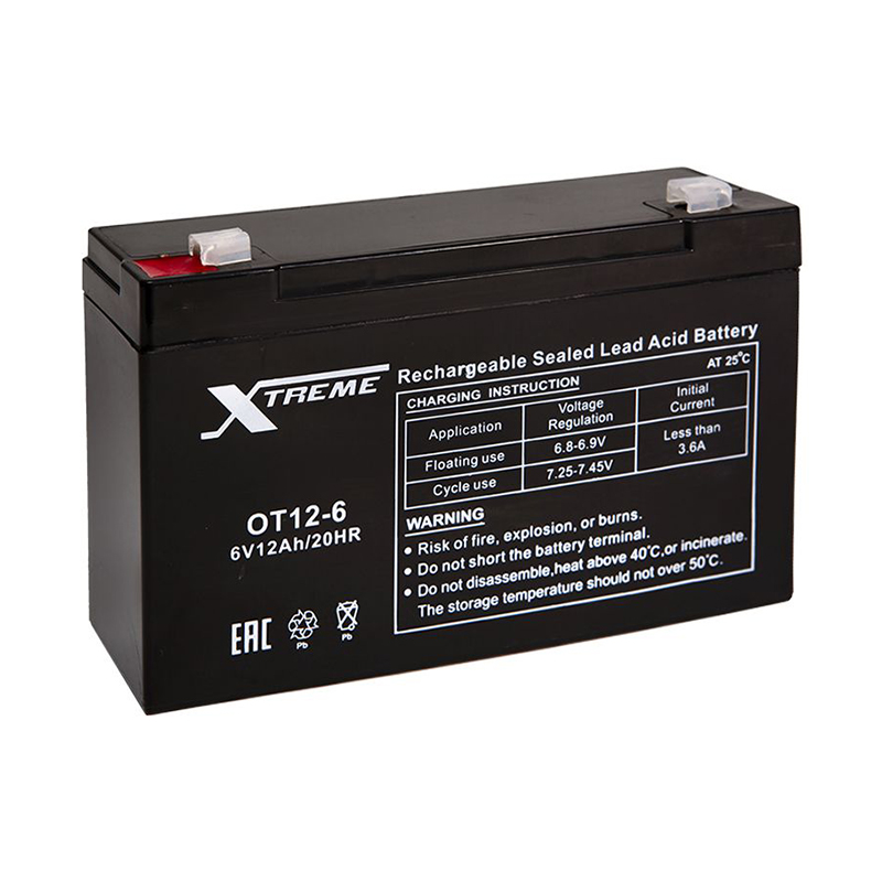 Аккумуляторная батарея Xtreme VRLA 6V 12 Ah (OT12-6) 151x50x94